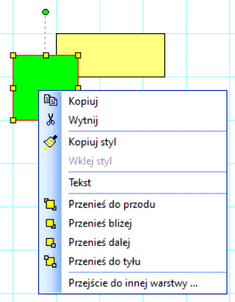 zmiana kolejności obiektów graficznych