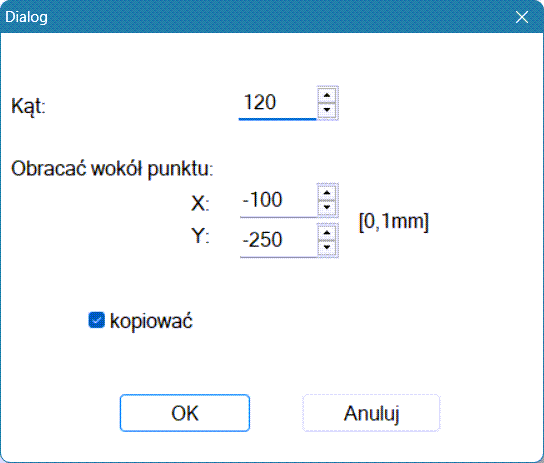 Obróć na stałe