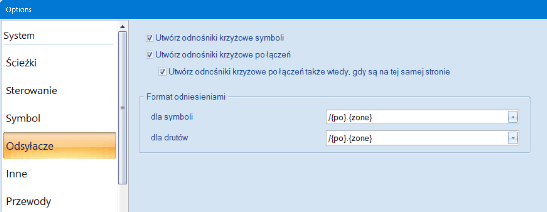 zakładka Odsyłacze
